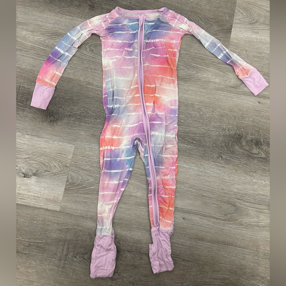 Little Sleepies Tie Dye Zippy 2T Purple Pink